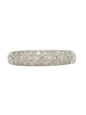 Estate Natural Earth-Mined Diamond Band in Solid 14K White Gold
